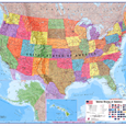 Politická nástěnná mapa USA

