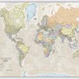 Mapa světa Classic – tapeta na zeď