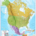 Politická nástěnná mapa Severní Ameriky CE

