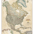 Politická nástěnná mapa Severní Ameriky NG 
