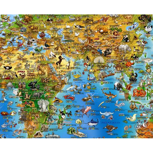 Dětská nástěnná mapa Živočichové světa SL – 2. jakost

