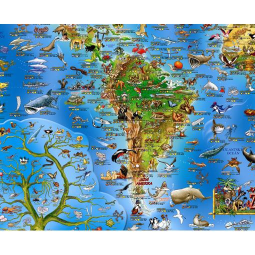 Dětská nástěnná mapa Živočichové světa SL – 2. jakost

