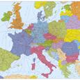 Železniční nástěnná mapa Evropy 