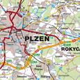 Nástěnná mapa Plzeňský kraj (PF) - 2. jakost