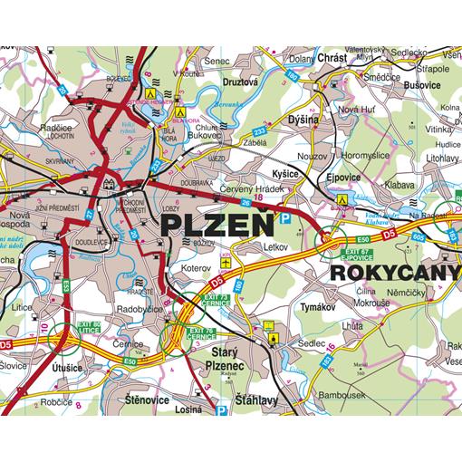Nástěnná mapa Plzeňský kraj (PF) - 2. jakost