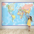 Mapa světa Blue Ocean – tapeta na zeď