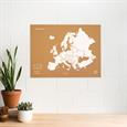 Korková mapa Evropy XL bílá