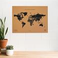 Korková mapa světa XL černá