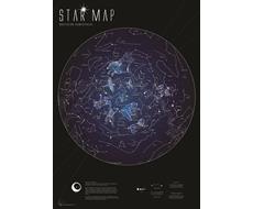 Nástěnná mapa hvězd svítící ve tmě
