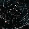 Nástěnná mapa hvězd a souhvězdí svítící v noci