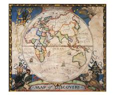 Mapa objevů - východní polokoule světa 
