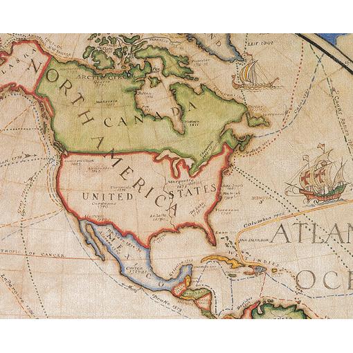 Mapa objevů – západní polokoule světa