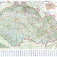 Silniční nástěnná mapa ČR EX250 – 2. jakost