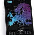 Stírací mapa Evropy Travel Map Black Europe