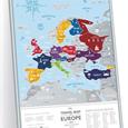 Stírací mapa Evropy Travel Map Silver Europe