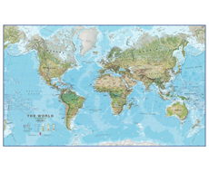 Zeměpisná nástěnná mapa světa CE20 - 2.jakost
