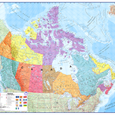 Politická nástěnná mapa Kanady

