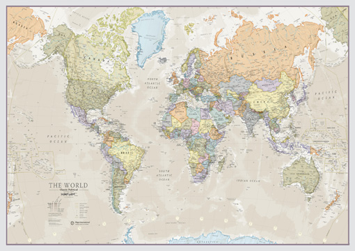 Politická nástěnná mapa světa Classic CE30 