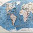 Fyzická nástěnná mapa světa Ocean floor 