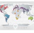 Stírací mapa světa Travel Map Air World