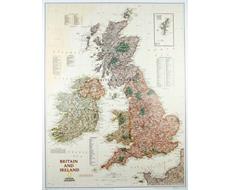 Nástěnná mapa Británie a Irska