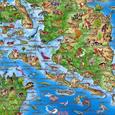 Dětská nástěnná mapa Dinosauři a prehistorický svět SL

