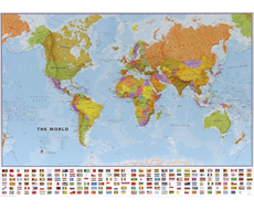 Politická nástěnná mapa světa CE30