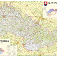 Silniční nástěnná mapa ČR a SR PF500