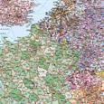 Spediční nástěnná mapa PSČ Evropy