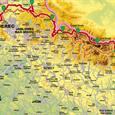 Zeměpisná mapa ČR Via Czechia – dvě stezky