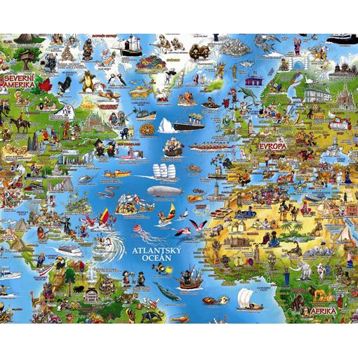 Dětská nástěnná mapa světa SL – 2. jakost

