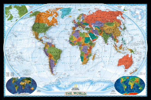 Politická nástěnná mapa světa Decorative NG36




