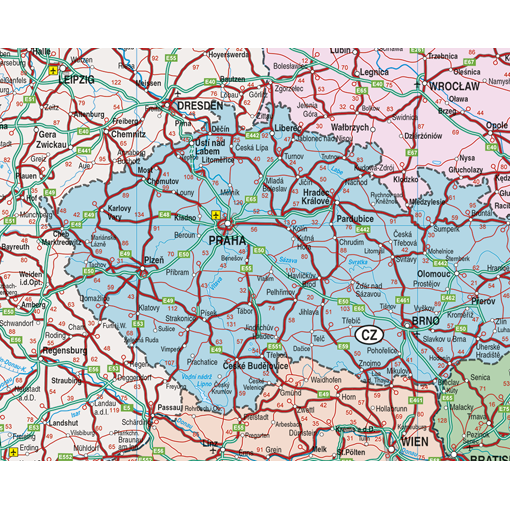 Silniční nástěnná mapa Evropy PF2600