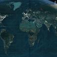Satelitní nástěnná mapa Země v noci 
