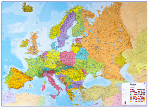 Politická nástěnná mapa Evropy CE3200