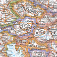 Politická nástěnná mapa Evropy modrá NG5420