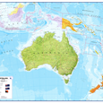 Politická nástěnná mapa Austrálie CE