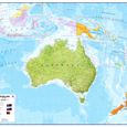 Politická nástěnná mapa Austrálie CE

