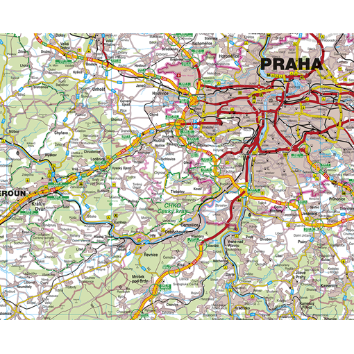 Silniční nástěnná mapa ČR PF200