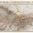 Historická nástěnná mapa Československa r. 1933 velká