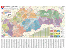Administrativní nástěnná mapa Slovenska

