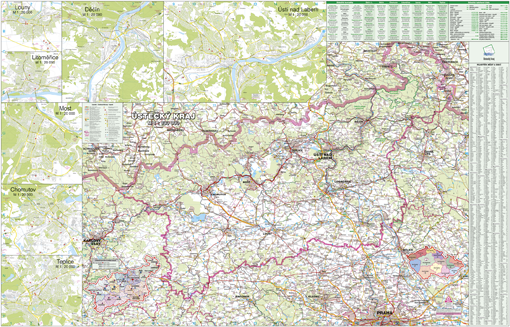 Nástěnná mapa Ústecký kraj PF130 - 2.jakost