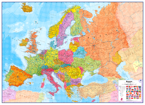 Politická nástěnná mapa Evropy CE4300 – 2. jakost
