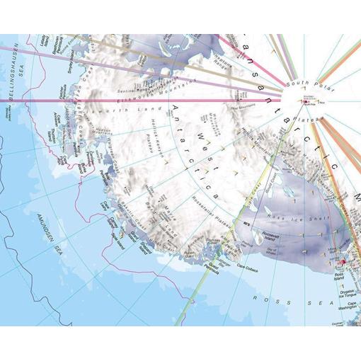 Nástěnná mapa Antarktidy