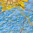 Reliéfní nástěnná mapa ČR – 2. jakost