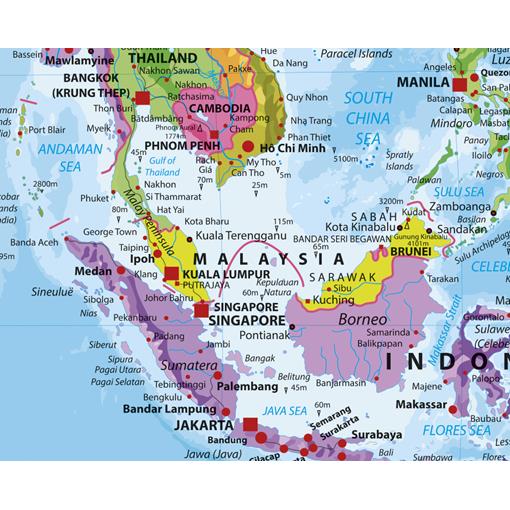 Politická nástěnná mapa světa - 2. jakost