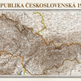 Historická nástěnná mapa Československo r. 1933