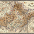Historická nástěnná mapa Moravy a Slezska r. 1888

