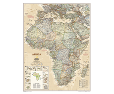 Politická nástěnná mapa Afriky NG
