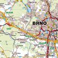 Nástěnná mapa Brno velká – 2. jakost